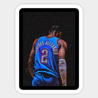 Shai Gilgeous Alexander Pixeled Art Sticker